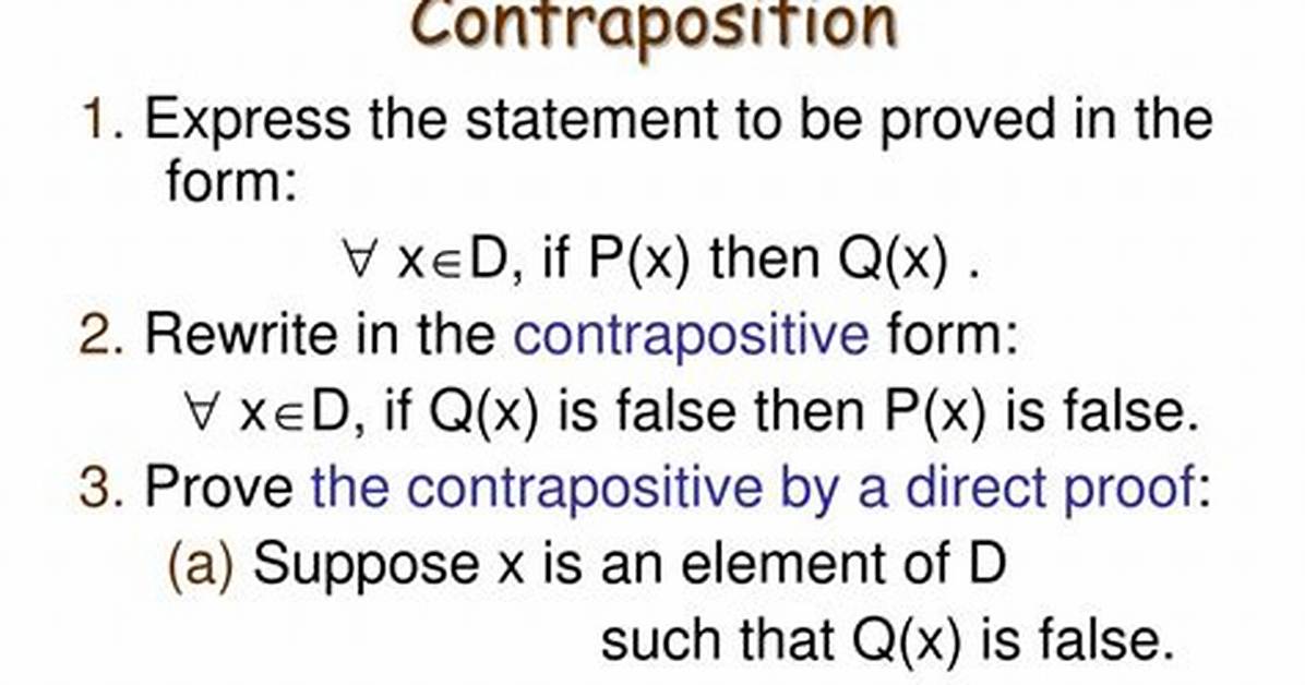 Proof by Contraposition.