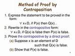 Proof by Contraposition.