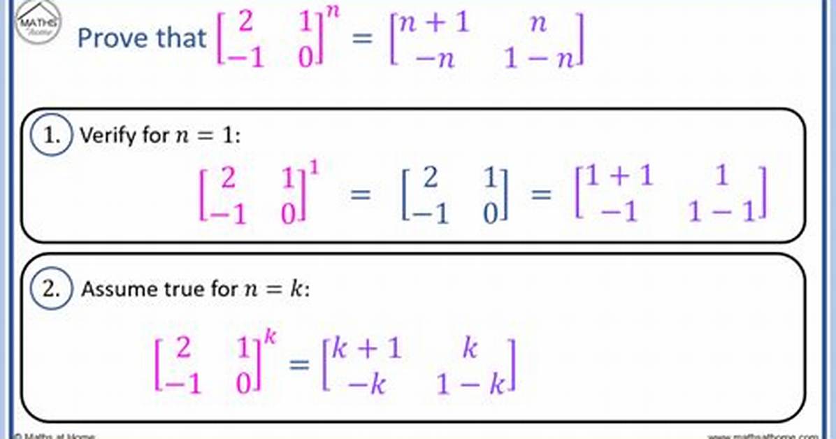 Proof by Induction: Matrices