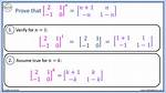 Proof by Induction: Matrices