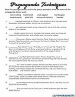 Propaganda Techniques Answer Key
