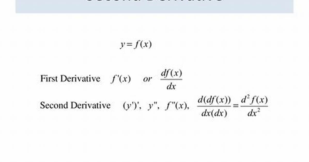 Properties of Second Derivative to First Derivative
