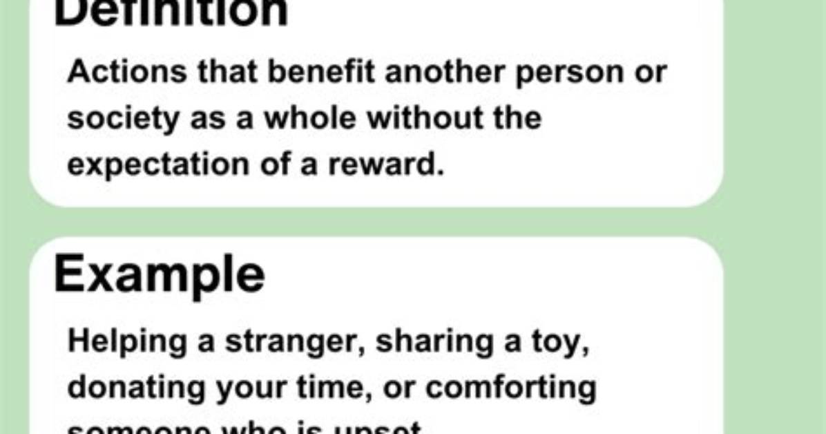 Prosocial Behavior Definition