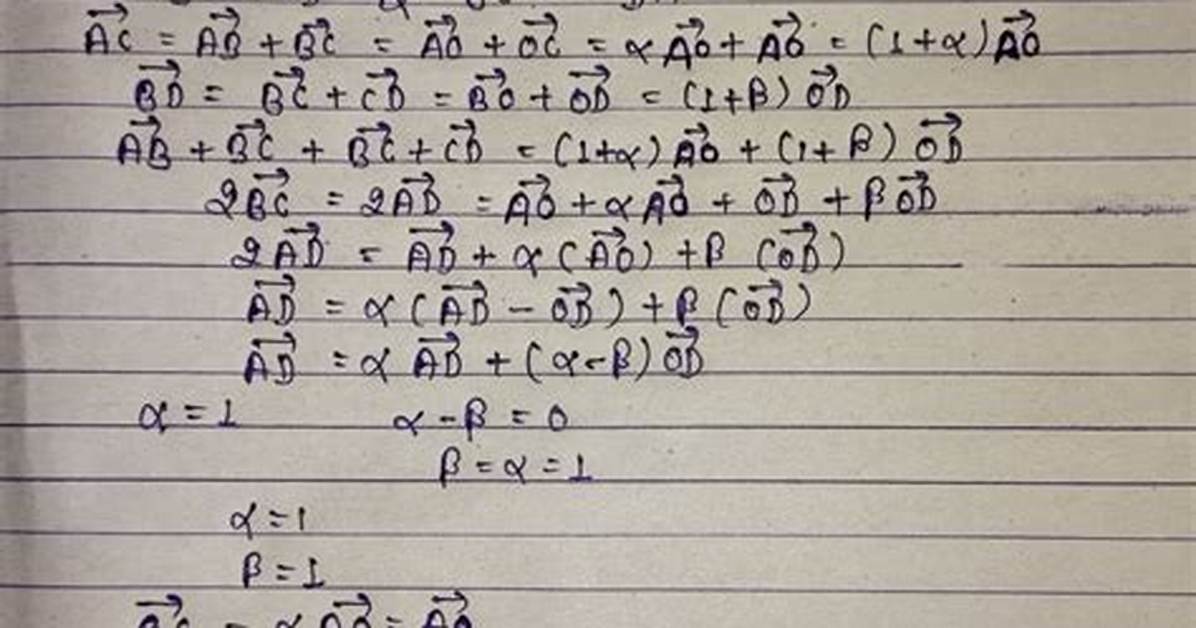 Prove Using Vectors Two Lines Bisect Each Other