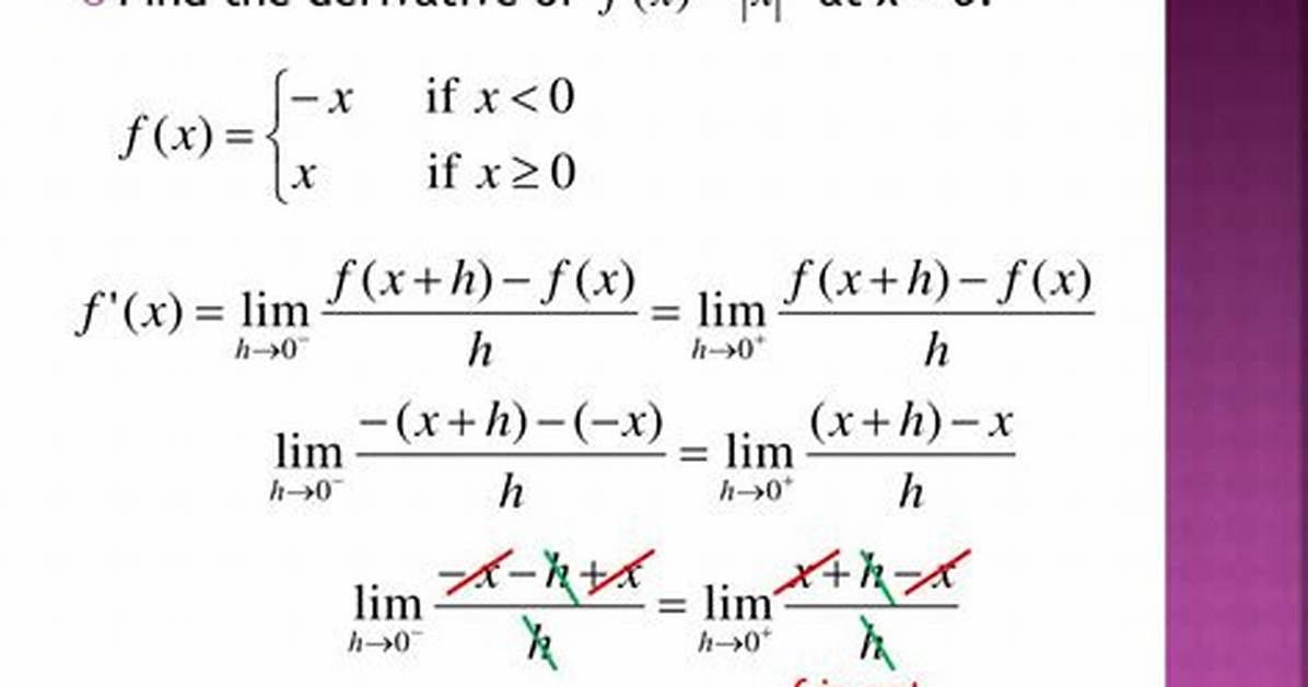Proving a Function Is Differentiable