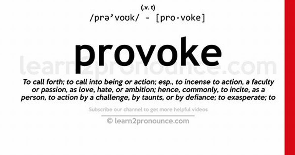 Provoke Someone