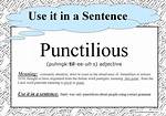 Punctiliousness Meaning