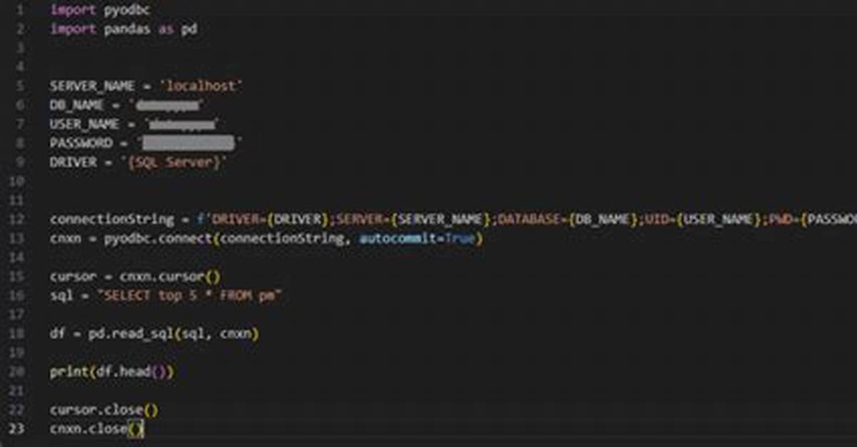 Pyodbc: Login Timeout Error
