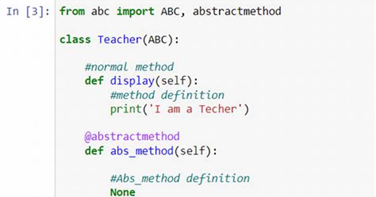 Python @Abstractmethod Decorator