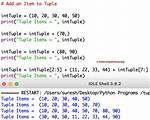Python Add Item to the Tuple