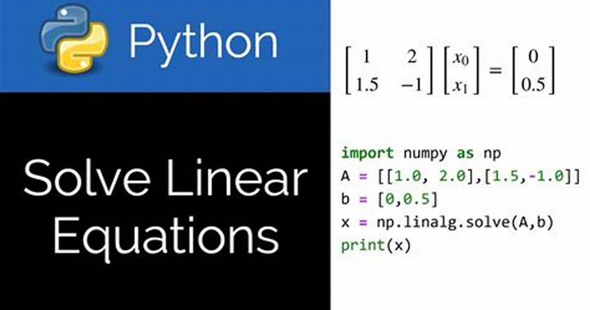 Python Algorithm for Solving Systems of Equations Without