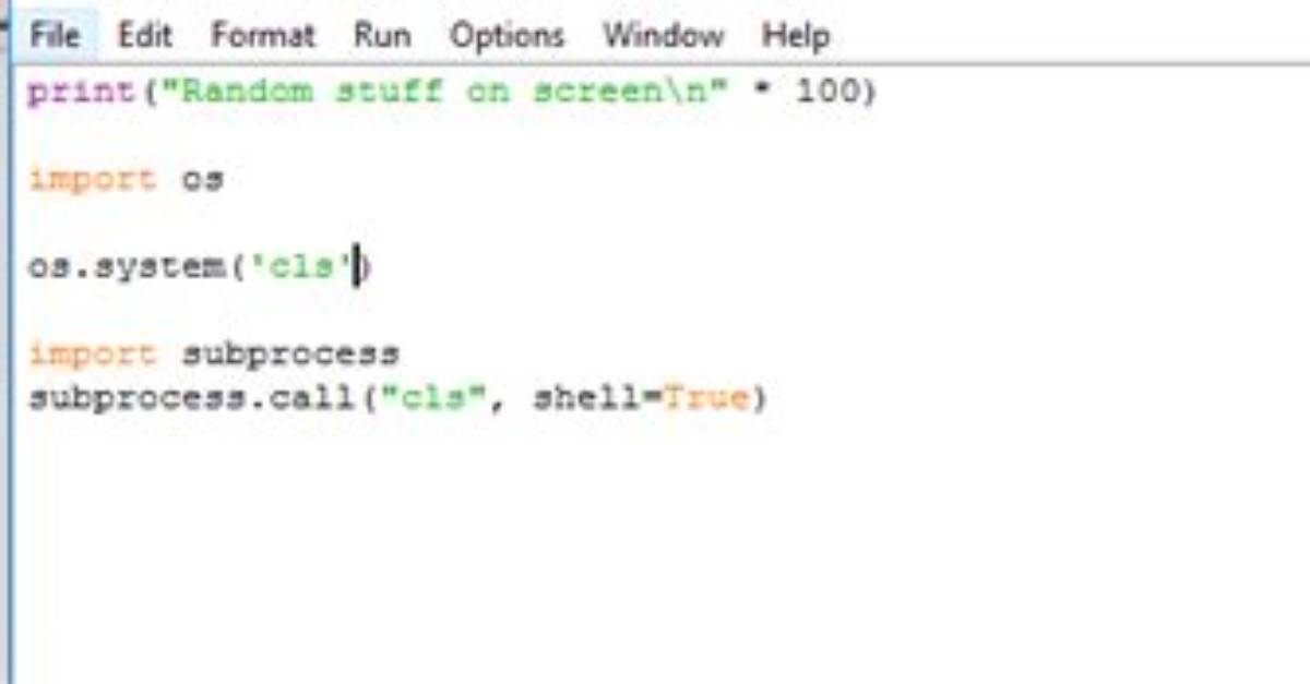 Python Clear Console