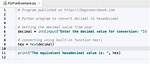 Python Convert Decimal to Hex