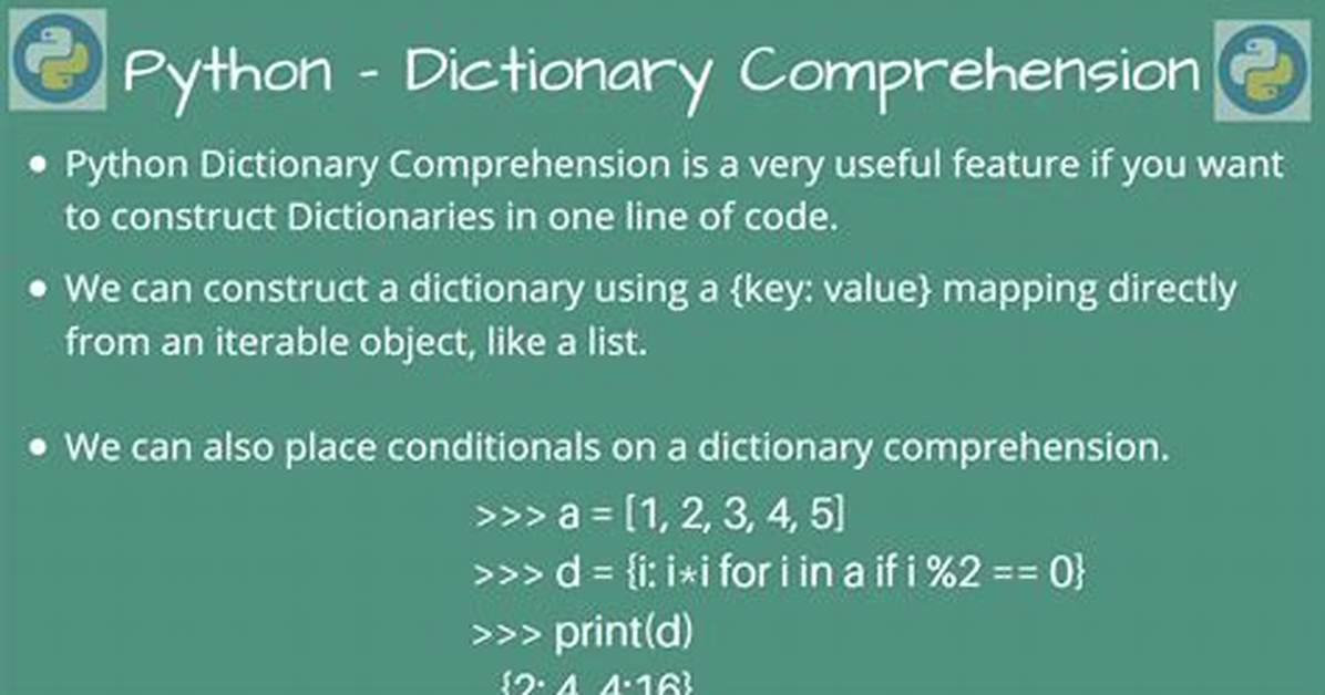 Python Dictionary Comprehension