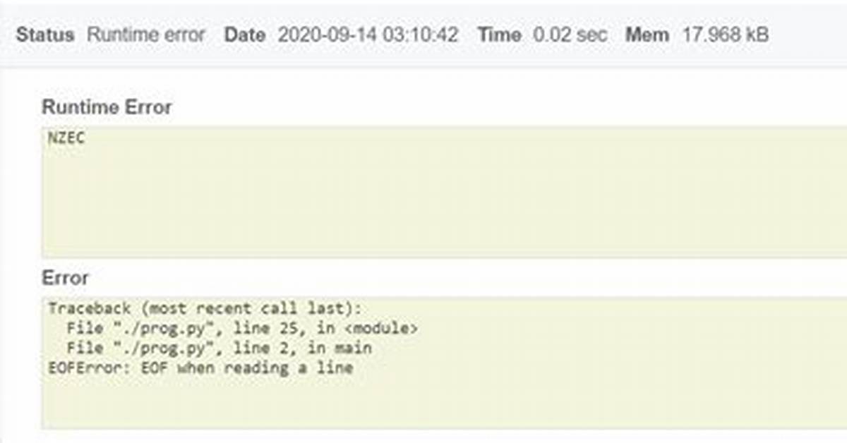 Python Eof Error When Reading Input