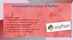 Python for Loop Increment [Duplicate]
