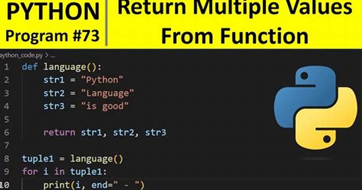 Python Function Return Multiple Values