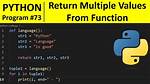 Python Function Return Multiple Values