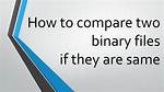 Python: How to Compare Two Binary Files?