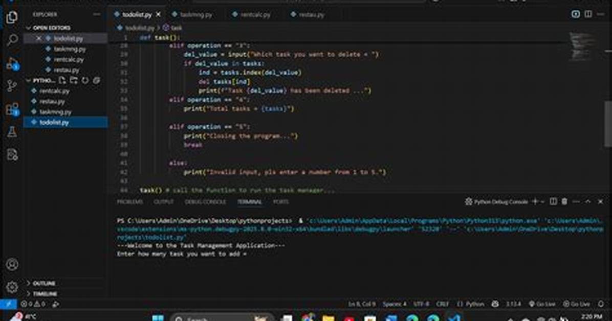 Python in Task Manager or Background Services in Windows?