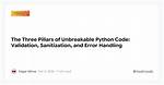 Python Input Sanitization