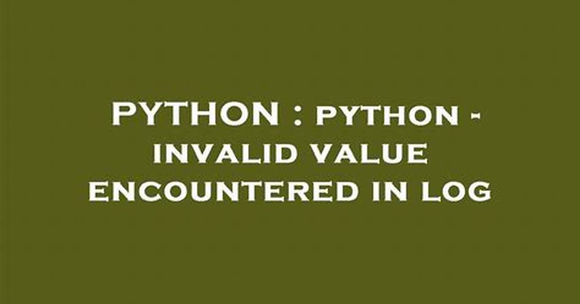 Python - Invalid Value Encountered in Log