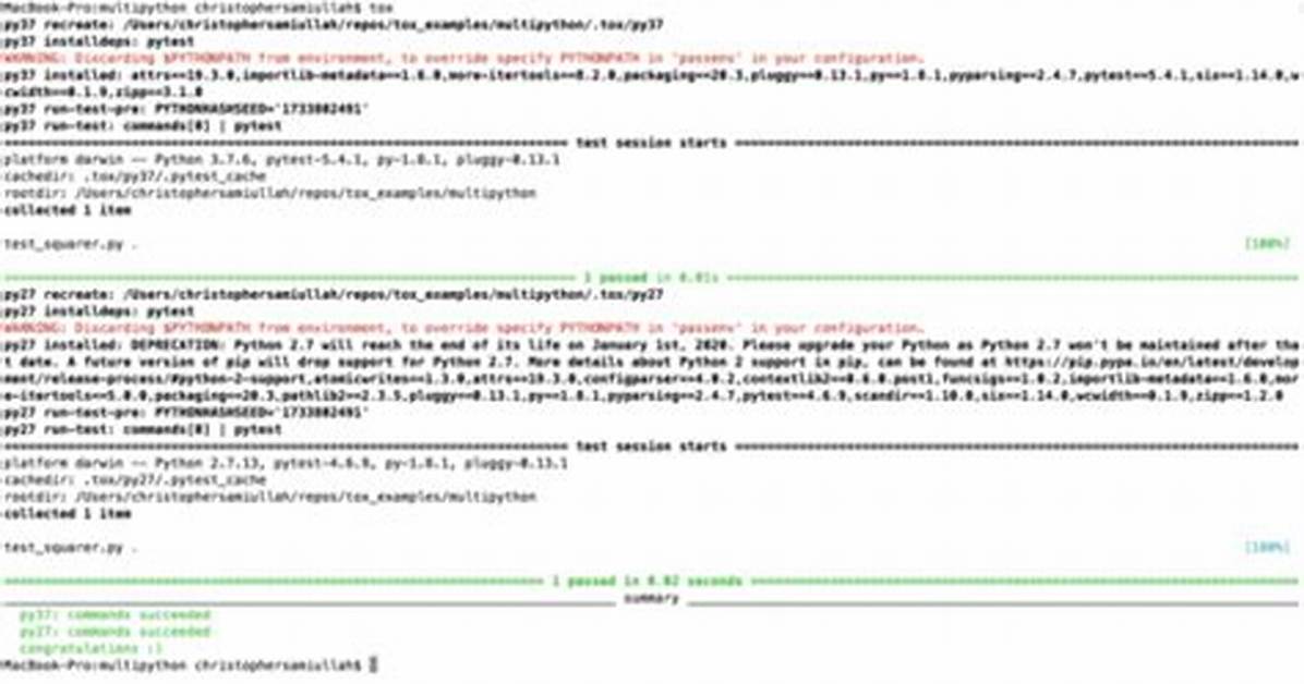 Python - Invocationerror in Tox Running Py. Test and Coverage Test