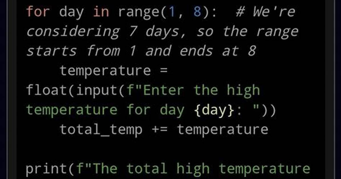 Python Loop for Temperature [Closed]