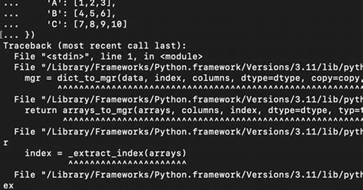 Python Pandas Valueerror Arrays Must Be All Same Length