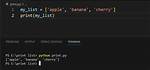 Python: Print I for I in List