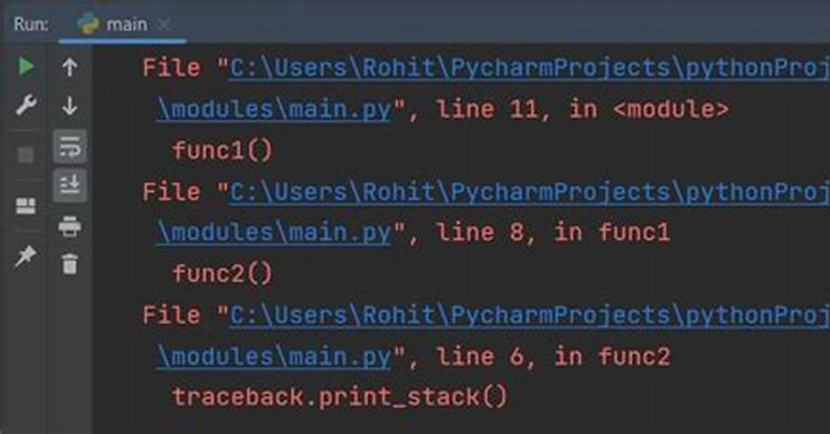Python Print Stack Trace
