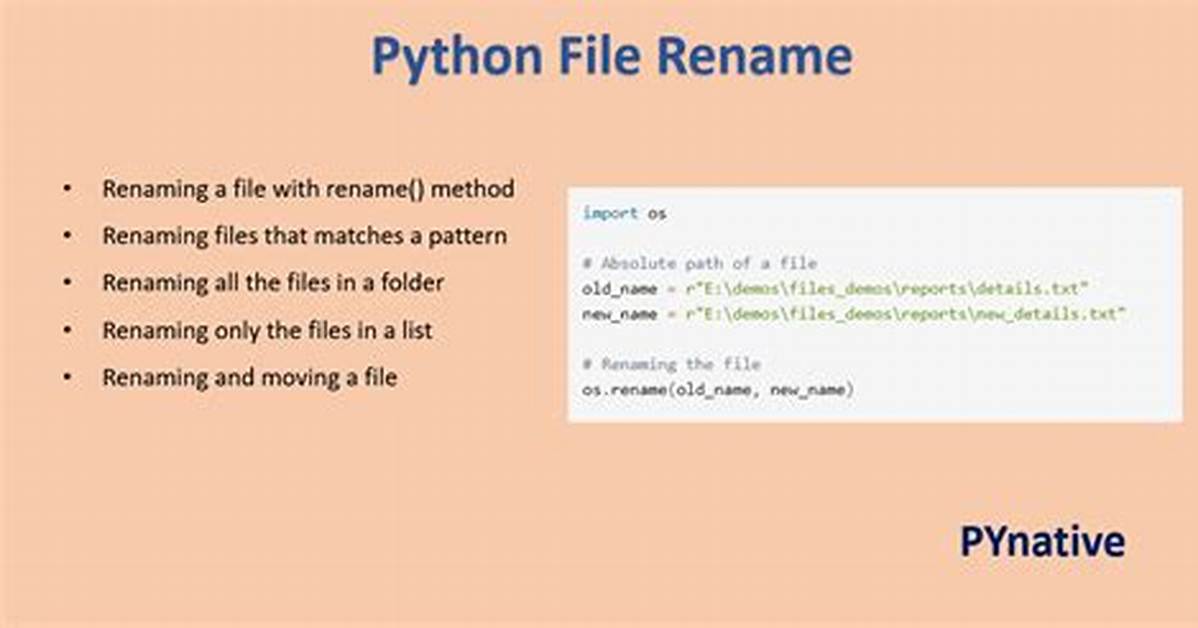 Python: Rename Files Based on a Python List