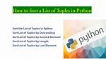 Python Sort List of Tuples