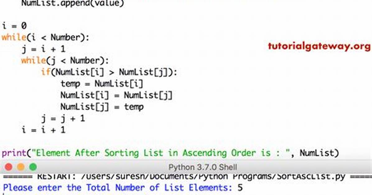 Python Sort List
