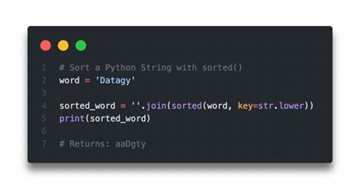 Python Sort String