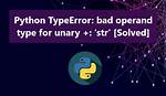Python Typeerror: Bad Operand Type for Unary -: 'Tuple'