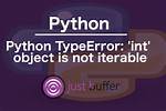 Python - Typeerror: 'Int' Object Is Not Iterable