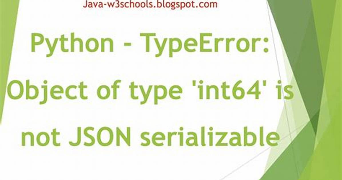 Python - Typeerror: Object of Type 'Int64' Is Not Json Serializable