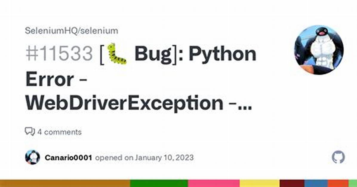 Python - Webdriverexception Issue on Particular Webpage