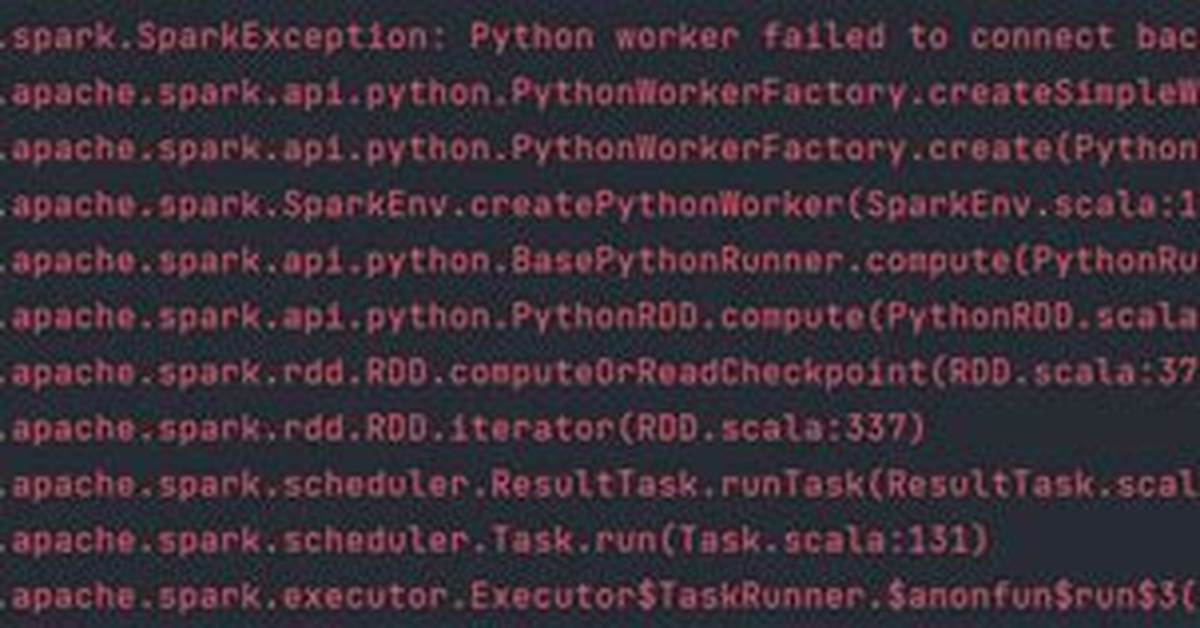 Python Worker Failed to Connect Back