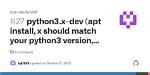 Python3-Dev Version Conflict on Fresh 18.04 Install