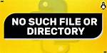 Python3 No Such File or Directory
