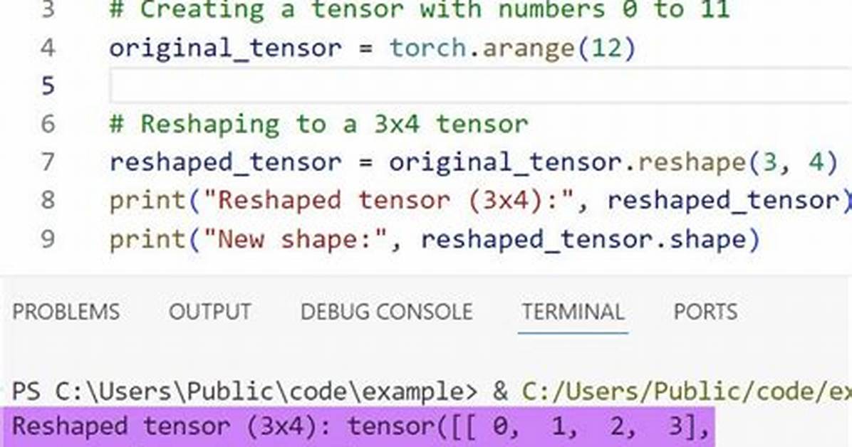 Pytorch Reshape Tensor Dimension