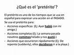 Que Es Preterito