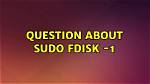 Question About Sudo Fdisk -1
