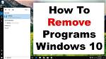 Question: How to Remove Programs from Windows 7?
