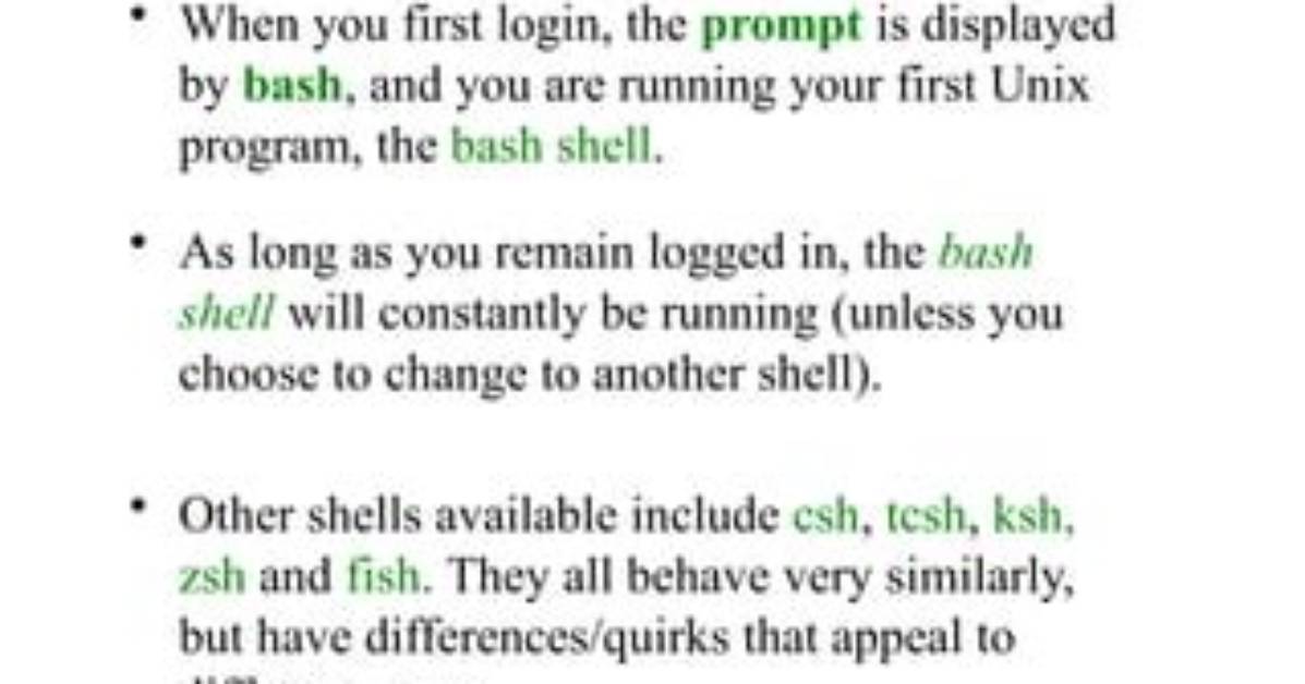 Question: Which Is the First Basic Unix Shell?