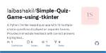 Questions Tagged [Tkinter]