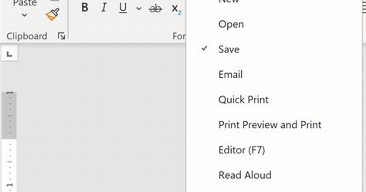 Quick Access Toolbar Word