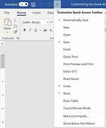 Quick Access Toolbar Word